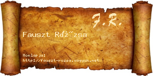 Fauszt Rózsa névjegykártya
