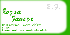 rozsa fauszt business card